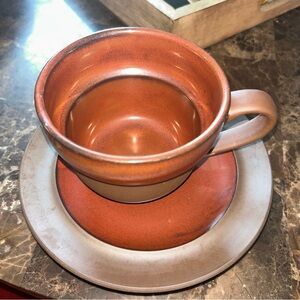 Sango Canyon Brown and Rust Ceramic Mugs